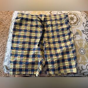 Vintage 80s 90s Skidz Adult OSFA Faded Skateboard Skateboarding Shorts Plaid USA